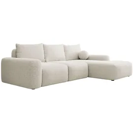 Selsey Ecksofa Chenille 4-Sitzer Creme