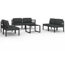 vidaXL Garten-Lounge-Set 7-tlg. Aluminium anthrazit