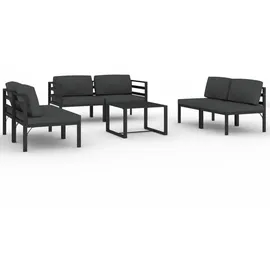 vidaXL Garten-Lounge-Set 7-tlg. Aluminium anthrazit