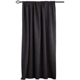 Woltu Thermovorhang, Verdunklungsvorhang für Wohnzimmer Schlafzimmer, Blickdicht, mit Kräuselband für Schiene, 250g/m2 Schwere Wärmeisolierende, 135 x 175 cm, Anthrazit