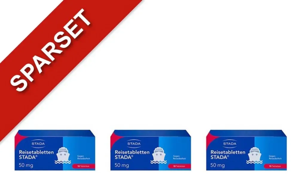 Reisetabletten STADA 50mg Dimenhydrinat bei Reiseübelkeit