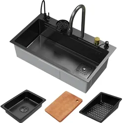 ML-Design Edelstahl Küchenspüle Einbauspüle Spüle Spülbecken mit Ablaufgarnitur 80x46 cm