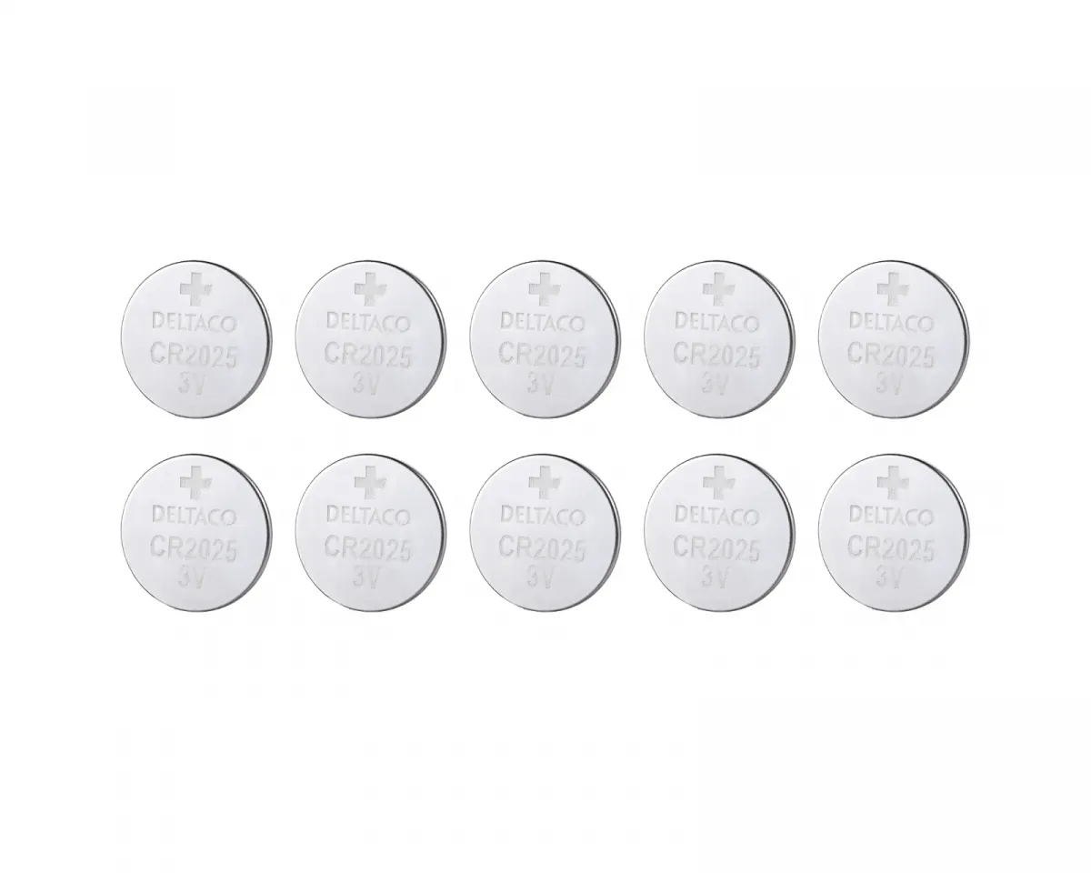 Deltaco Ultimate Lithium Knopfzelle Batterie 3V CR2025 - 10 Stück