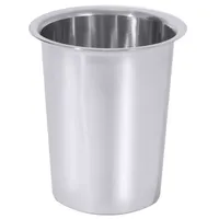 Contacto Edelstahl Besteckköcher ungelocht 10,5 x 11,5 x 13 cm grau