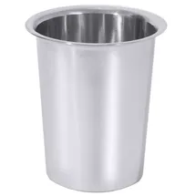 Contacto Edelstahl Besteckköcher ungelocht 10,5 x 11,5 x 13 cm grau