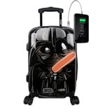 TOKYOTO Kinderkoffer Kinder-Trolley für Mädchen & Jungen 55x35x20 cm/Koffer Handgepäck Hartschalenkoffer, Reisekoffer klein Reisetasche Kinder mit TSA-Schloss & USB-Anschluss Black Empire