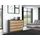 CDF Kommode mit 8 Schubladen 138 x 97 x 40 cm Anthrazit / Artisan-Eiche