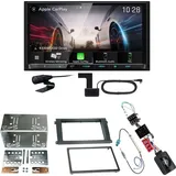 Kenwood DMX8021DABS Android Auto CarPlay Einbauset für Porsche Cayenne bis 2006