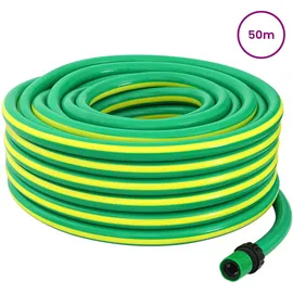 vidaXL Gartenschlauch 50 m Grün/Gelb