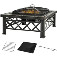 Outsunny Feuerschale Ø 76 cm Schwarz