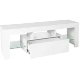 ML-Design TV Lowboard Fernsehtisch Unterschrank LED TV Schrank Weiß
