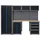 Trutzholm Hochschrank Stahl Holz 260 x 183 cm blau abschließbar