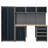 Trutzholm Hochschrank Stahl Holz 260 x 183 cm blau abschließbar