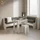 livinity® Eckbankgruppe, Weiß 210 x 150 cm mit Tisch