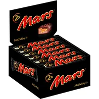 Mars Schokoriegel | Karamell, Schokolade | 24 Doppelriegel in einer Box (24 x 70 g)