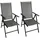 Chillroi Gartensessel Klappsessel 56 x 65 x 108 cm grau 2 St.