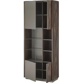 Home Affaire Vitrine LARGO 80 x 40 x 200 cm Braun