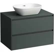 Laufen Lani Schubladenelement, 1 Ausschnitt mittig, 785x495x525mm, H4043111122661, Farbe: Verkehrsgrau