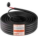 Vevor Solarkabel Verlängerung 9,14 m, 10 AWG, Solarverlängerungskabel mit Flammhemmender Schutzhülle, Weibliche & Männliche Steckverbinder, IP67, PV-Kabel, für Auto, Wohnmobil, Schwarz & Rot