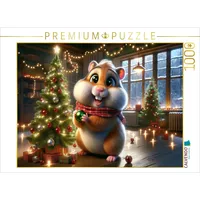 Calvendo Puzzle Weihnachtswunderland: Ein Hamster im Kerzenschein 1000 Teile