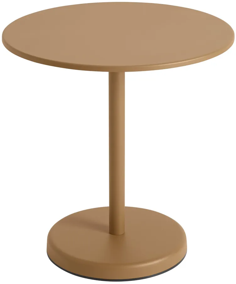 Muuto Linear Steel Tisch, Ø 70 cm, burnt orange