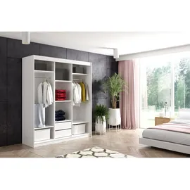 altdecor Schiebetürenschrank VOXI 180 x 216 x 61 cm Schwarz