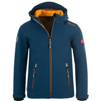 TROLLKIDS Trollfjord Softshelljacke - Mystic Blue / Golden Yellow