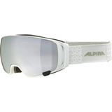Alpina DOUBLE JACK MAG Q Wintersportbrille Schwarz, Weiß Unisex Sphärisches Brillenglas