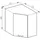 Vicco Eckhängeschrank R-Line 57 x 34,1 x 60 cm Weiß