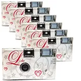 7X Einwegkamera Edition Liebe & Love & Herzen, mit Blitz, Batterien und Film (7er Pack, je 27 Aufnahmen, 35mm, Color)