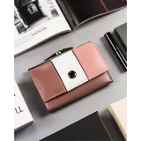 Peterson Kleine Geldbörse Damen rosa/weiß
