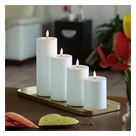 Deluxe Homeart LED Kerzenset MIA 4 Größen weiß