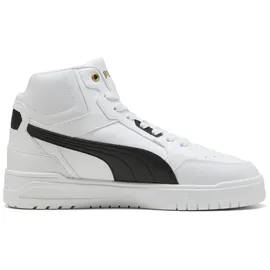 Puma Shuffle Downtown Mid Herren Weite M Weiß/Schwarz/Gold 42