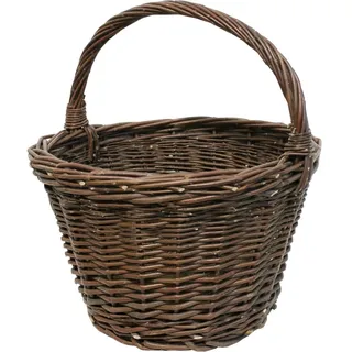 Siena Garden Weidenkorb klassisch Ø 40 x 27 cm dunkel, 1 Henkel