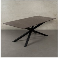 MAGNA Atelier Esstisch SPIDER mit Marmor Tischplatte, Dining Table, Küchentisch, Naturstein, 200x100cm - 160x80cm grau 160 cm x 80 cm
