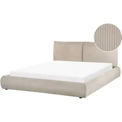 Wasserbett Cord VINAY 160 x 200 cm Taupe