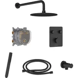 CHRIS BERGEN Aquatronic Unterputz Duschsystem Schwarz 160 cm
