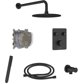 CHRIS BERGEN Aquatronic Unterputz Duschsystem Schwarz 160 cm