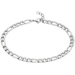 Fußkette "Schmuck Geschenk Fusskettchen Edelstahl", edelstahlfarben, ANISTON JEWELRY & WATCHES, Fußketten, Damen, Edelstahl