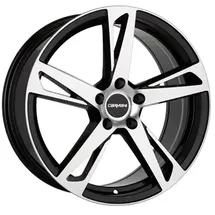 CARMANI 16 Anton 7,5 x 17 5 x 112 ET47 Schwarz Poliert