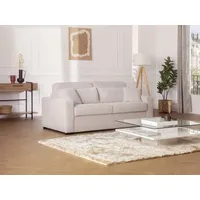 vente-unique Schlafsofa mit Matratze 4-Sitzer - Liegefläche 160 cm - Matratze 16 cm - Cord - beige - MONDOVI
