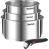 Tefal Ingenio L8964S44, Gemischtes Set, Edelstahl, Edelstahl, Schwarz, Keramik, Gas, Halogen, Induktion, 4 Stück(e) - Silber