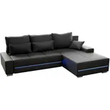 Juskys Sofa Davos mit LED - Dunkelgrau