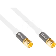 Alcasa Antennenkabel M2082 F-Stecker 1,5 m Weiß