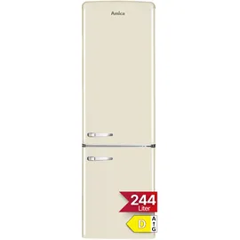 Amica KGCR 387 101 B Retro-Kühl-Gefrierkombination (244 l, 1810 mm hoch, Beige)