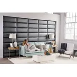 Xlmoebel Wandpolster Chesterfield Wandpaneel Polster 60x30cm, (Chesterfield Wandpaneel 60x30cm), Made in Europa schwarz