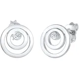 Diamore Elli DIAMONDS Earrings Women Circle Round Geo with Diamond (0.03 ct.) in 925 Sterling Silver