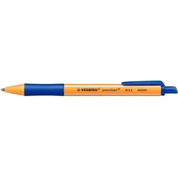 STABILO Kugelschreiber pointball, mit Komfort-Griffzone, Clip, Strichbreite: 0,5mm, Druckmechanik, blau