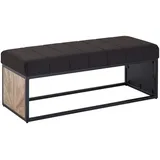 Wohnling Sitzbank 105 x 40 x 40 cm schwarz / schwarz