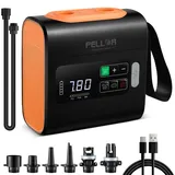 PELLOR Elektrische SUP Pumpe, 22 PSI Tragbare SUP Luftpumpe mit Akku, zweistufiges Aufblasen und Entleeren, Auto-Off für Aufblasbare Stand Up Paddle Boards,Kajaks,Zelte,Boote